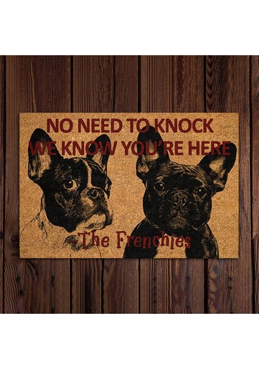 Suntek Köpek Kapı Mat Rahat Dekor  Ön Fransız-bulldog Fransız Bulldog