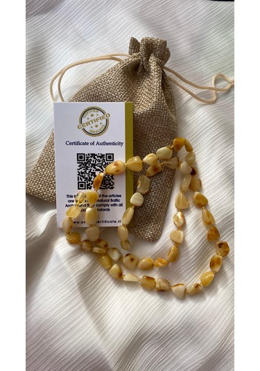 Damla Kehribar Yetişkin Kolye Çok REnkli