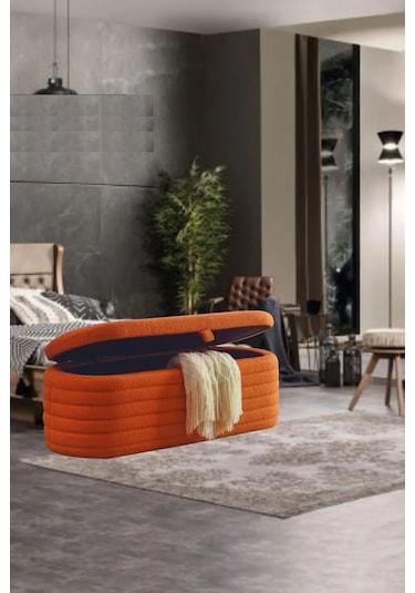 Most Hallow Kapitoneli Sandıklı Bench 08 Tarçın Bukle Kumaş Evin