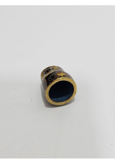 Antika Cloisonne Emaye Yüksük 24x19,75mm 065