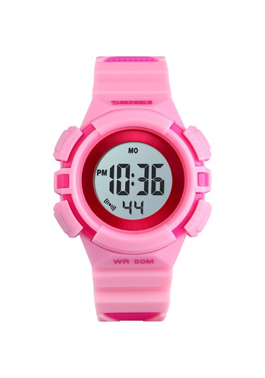 Xindoker Skmeı 1450 Dijital Saat - 50m Su Geçirmez, El Işık, Alarm, Kronometre, Hafta/tarih Gösterimi, Unisex Spor Kol Saati Pembe Çok Renkli