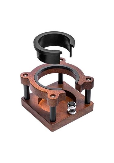 Novahub Ahşap Kahve Presleme İstasyonu - 51-58mm Uyumlu, Ayarlanabilir, Kaymaz Tabanlı Ahşap Model, Diğer