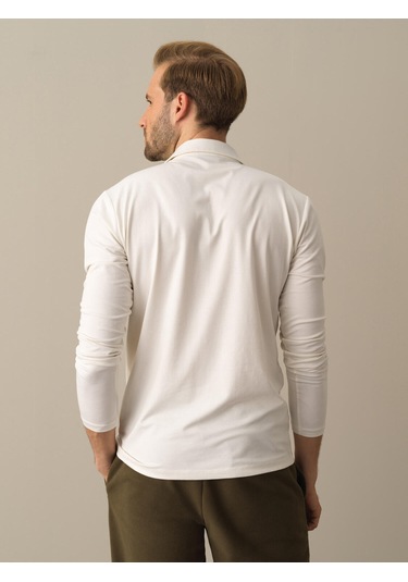 Beyaz Slim Fit Modal Basic Tişört 501948 Beyaz