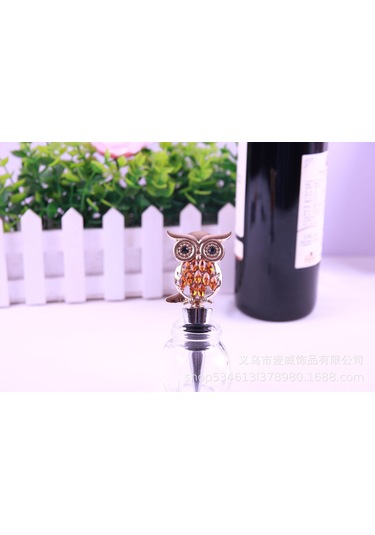Konesam Baykuş Desenli Metal Şarap Fıçı Tıkanıcısı - 2 Adet - Lezzeti Korur - Dekoratif Ve Fonksiyonel