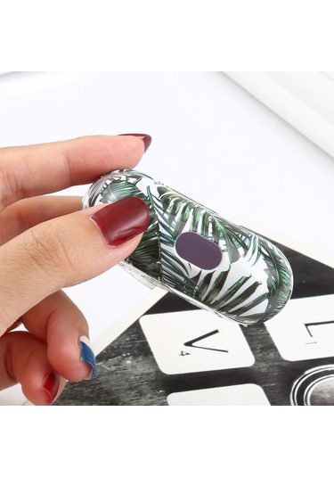 Airpods Uyumlu Pro Muz Yaprağı Desenli Su Sticker Stili Bluetooth Kulaklık Koruyucu Kılıf Yeşil