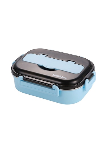 Xiaoqityh- Yalıtımlı Öğle Yemeği Kutusu Çatal Bıçak Takımı Seti Taşınabilir Öğle Yemeği Kutusu