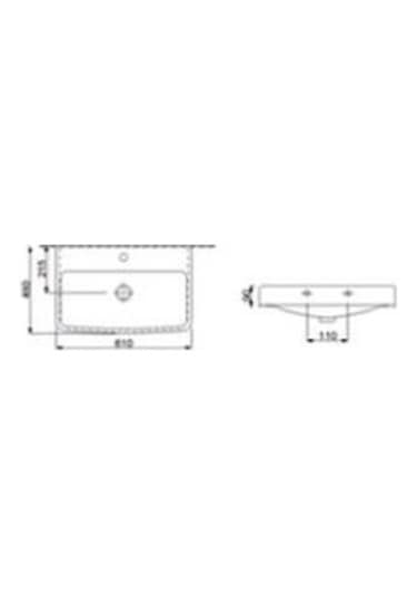 Newarc Dolap Uyumlu Lavabo N5014B-W