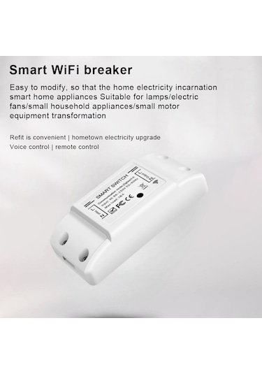 5 Adet Wifi Ve Bt Akıllı Anahtar 10a 2200 W Çift Modlu Beyaz