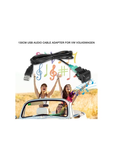 Suofeng Vw Araba Usb Ses Kablosu - 130cm Uzunluklu Radyo Cd Çalar Uyumlu Adaptör