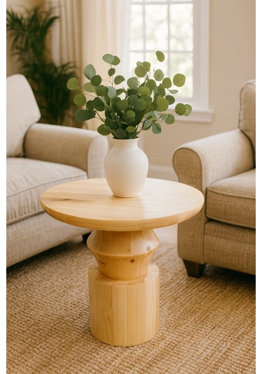 Nordtre Ahşap Orta Sehpa Fındık Renk Mantar Sehpa Naturel Nordtre Ahşap Orta Sehpa Fındık Renk Mantar Sehpa Naturel