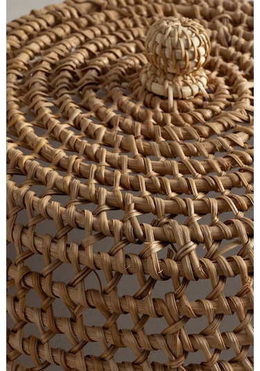 Meander Doğal Rattan El Yapımı Yemek Koruyucu 31x13cm 9071 Natural