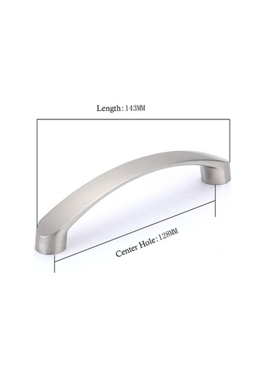 10 Adet Mobilya Kulpu, Gümüş Alüminyum Mutfak Dolabı Kapı Kolu Dolaplar İçin Mutfak Mobilya Kulpu, Delik Mesafesi 128 Mm