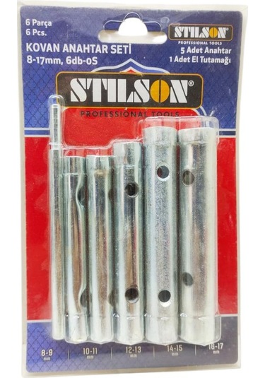 Nalburkent Stilson Kovan Anahtarı Seti 6 Parça 8-17mm İki Ağızlı El Tutamaklı
