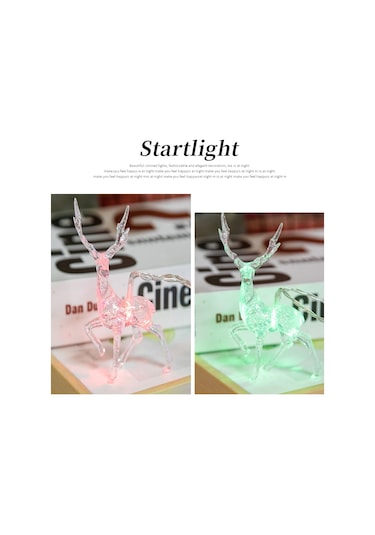 Noel Elk Dize Işıklar Tatil Dekorasyonu, Özellik: 1.5m 10 Led Kutusu Renkli Işık Diğer