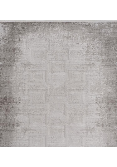 Gabardin Halı Omega 381d Serisi Triko Akrilik Salon Oturma Yatak Odası Halısı Gri