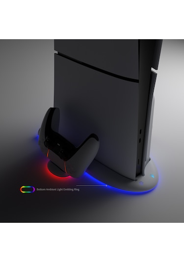 Ps5 Slim Işıklı Rgb Fanlı Şarj Stand Dock