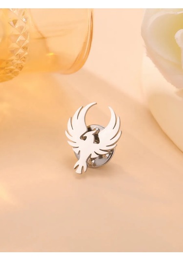 Olfil Özgürlük Efektiyle Minyatür Feniks Kuşu Uçuş Broş 372749477 Gri