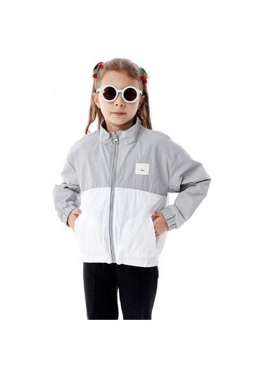 Benitto Kids Kız Çocuk Mevsimlik Yağmurluk Ceket 51359 Gri