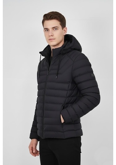 Erkek Kapüşonlu Spor Mont Regular Fit 3019 Bgl-st04897 Antrasit