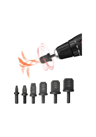 Jeemson 6'lı Elektrik Matkap Uyumlu Bakır Boru Genişletici Seti - Klima Ve Soğutma Sistemleri İçin Genişletme Aracı