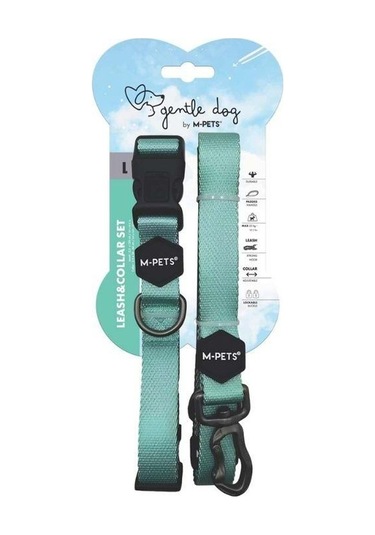 M-pets Gentle Köpek Boyun Tasması Ve Gezdirme Kayışı Seti Yeşil L