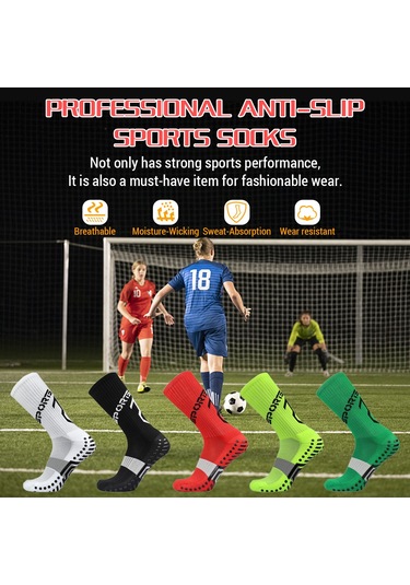 Teltree Siyah Profesyonel Antipatlama Spor Çorapları - Futbol, Koşu, Dağcılık İçin Lastik Ped Teknolojisiyle