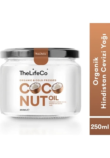 TheLifeCo Organik Hindistan Cevizi Yağı 250 ML