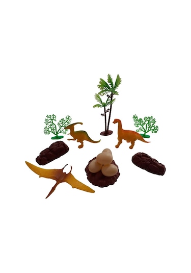 C Toys Dinazorlar Hayvan Set Silindir Kutulu Hayvan Figürü