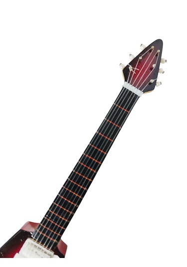 El Yapımı 1/4 Ölçek Minyatür Elektro Gitar Gibson Flying V Red B.