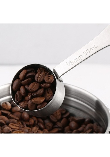 Pazly Kahve Kepçe Paslanmaz Çelik 30ml Ölçüm Kepçe H36200 Gümüş Renk Gümüş