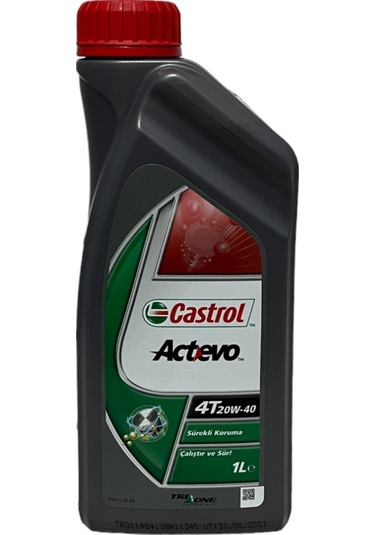 Castrol Actevo 20w-40 4t Motosiklet, 4 Zamanlı Motor Yağı 1 Litre