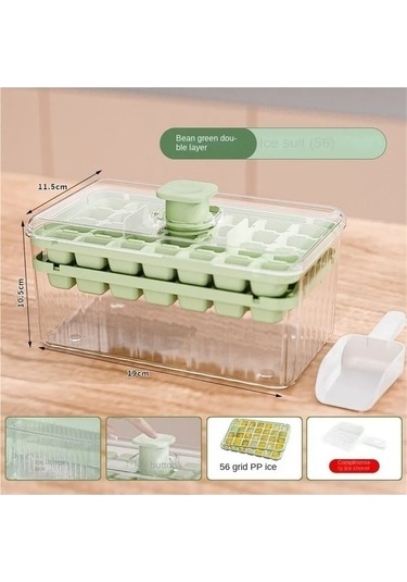 Didadodo Yeşil Buz Kalıbı Kutusu Küçük Kap Ve Buz Yapıcı Yeşil Yeşil Yeşil