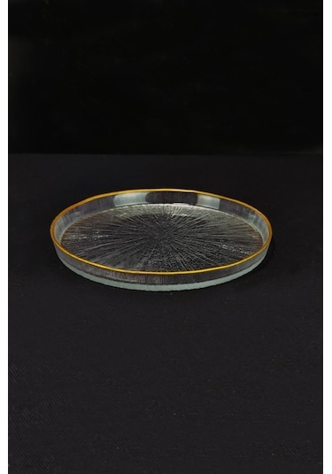 Digithome Rexy 16577 Cam Pasta Tabağı 6'lı 16 CM Gold Rim