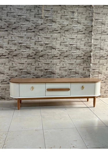 Nivemeshome Dalya Meşe-krem Tv Sehpası Meşe-krem