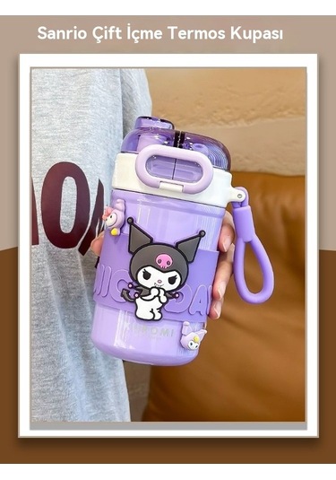 Pazly Kulomi Termos Fincanı Sanrio Güzel Gör Açık Mor Renk Açık Mor