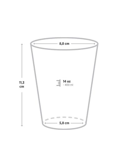 Double Wall Beyaz Karton Bardak 14 Oz - 25 Adet 25