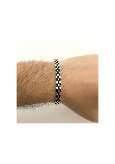 Takıhan 925 Ayar Gümüş Saat Kordonu Erkek Bileklik Gümüş