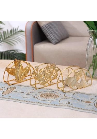 C-ferforje Doku Tutucu Ev Yaratıcı Avrupa Restoran Kahve Dükkanı Peçete Tutucu Altın Kare Kağıt Saklama Masa Süsleri