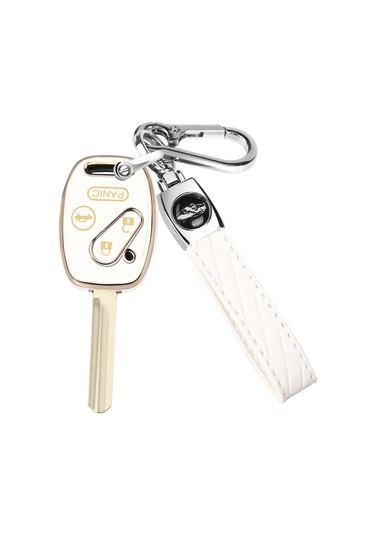 Neevoyu Bentianj3 Beyaz Araba Anahtarı Koruması - Accord, Civic, Pilot, Crv, Crz, Odyssey, Fit Uyumlu 4 Tuşlu