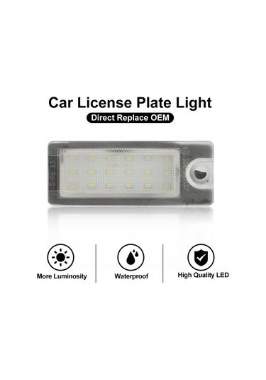 2 Adet Araba Led Numarası Arka Işık Lambası Plaka Işıkları Oto Ampul Xenon Beyaz Canbus 6500 K 12 V Volvo V701 Xc701 S60 S80 Xc90