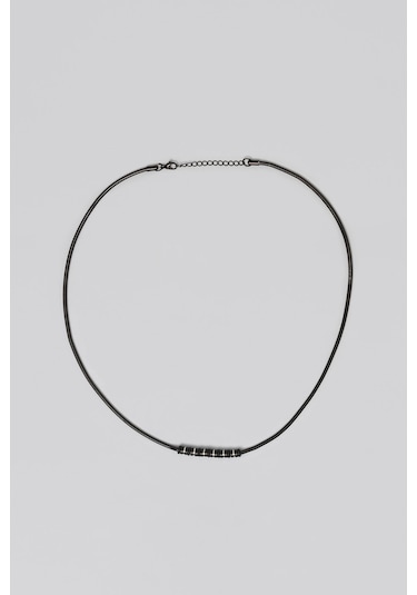 Siyah Rodyum Kaplama Çelik Erkek Kolye