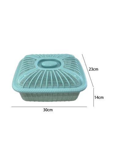 Suntek Kapaklı Meyve Sepeti Mutfak Aksesuarları Mavi-küçük