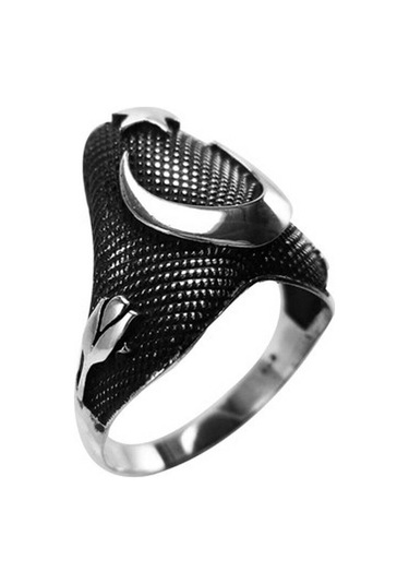 Vog Zihgir Okçu Ay Yıldız Model 925 Ayar Erkek Gümüş Yüzük