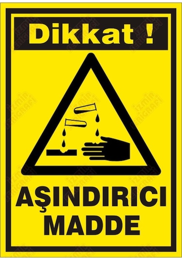 Dikkat Aşındırıcı Madde Levhası