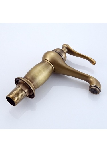 Bosphorusboutique02 Lebıhmurah Bf23 Eıtgzwas Banyo Havzası Antik Pirinç Mikser Katı Bakır Lüks Avrupa Tarzı Kahverengi Musluk 170mm Kahverengi