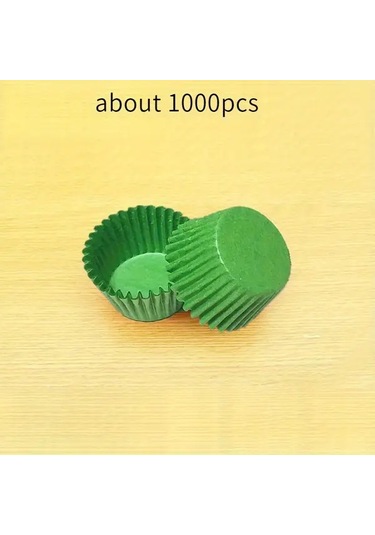 Willowhaven 1000 Adet Yeşil Mini Renkli Cupcake Kalıbı Kağıdı Paskalya Çiçek Desenli Diğer