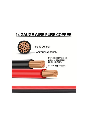 Boatshop1 Clelo Araba Kadın 10ft 3m 12 24v Güç Kaynağı Araba Fişi 14 Awg Kablo 15a Sigorta Ağır Hizmet Dc Fiş Priz Uzatma Terminalli Pil Türü