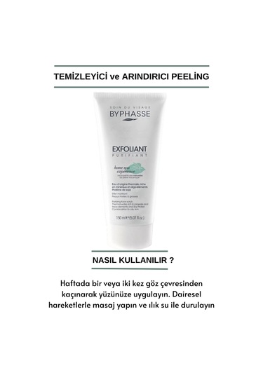 Byphasse Yağlı ve Karma Ciltler için Temizleyici ve Arındırıcı Yüz Peeling 150 ML
