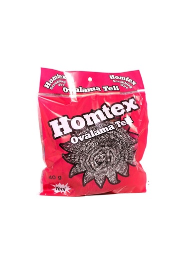 Homtex 40 Gr Bulaşık Ovma Teli 4 Lü Set 4x40 Gr Asla Paslanmaz