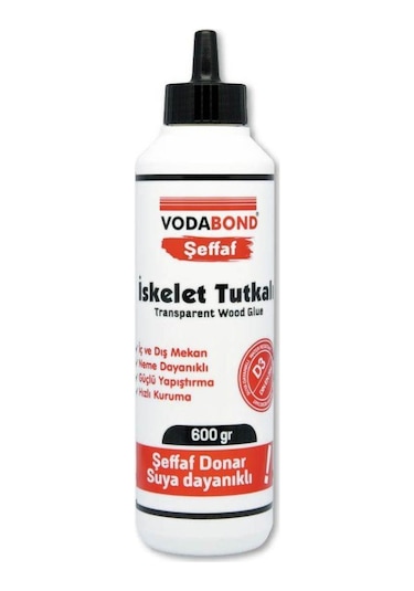 Vodabond Hızlı Kuruyan Ahşap Şeffaf İskelet Tutkalı D3 600 gr